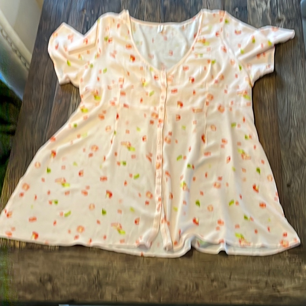 NWOT BP Easy Floral Skater Dress in Pink Red Pattern (3x)